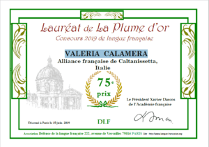 diploma di merito concorso le plume d'or 2019